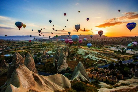 Hot air balloons in Cappadocia